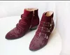 Designer-Susanna Boot Womans Cludded Boots 100% натуральные кожаные ботинки лодыжки мода девушка зима Martin Beaties Chaussures 10 цветов Размер 35-4