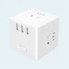 Home Sockets Xiaomi Mijia Rubik's Cube Converter Protection Design Strip 3USB Socket