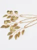 Vintage Gold Leaf Headpieces Pin Elegant Women Casual Hair Clip Jewelry for Bride Wedding Bridal Hair Accessories