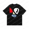 22SS Hommes Designers T-shirts Tee-shirt Tricot Visage Imprimer Manches courtes Col ras du cou Streetwear Abricot noir Xinxinbuy S-L