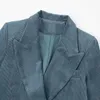 T308 Womens Suits & Blazers Tide Brand Designer High-Quality Retro corduroy series Suit Slim Plus Size