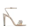 Letnia marka luksusowe kobiety sandałowe sukienka ślubna THyra Gladiator Sandalias Crystal Bow Pasp Pumps Pumps Lady High Heels EU35-43