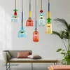 Pendellampor ins färgglada glasbelysningar led färg godis hängande för vardagsrum hem dekor matsal armaturberoende