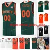 Collège NCAA Hurricanes Basketball Jersey 4 Keith Stone 5 Harlond Beverly 10 Dominic Proctor 11 Anthony Walker cousu sur mesure