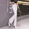 Rice White Flared Jeans Women High Waist Stretch Skinny Single Breasted Denim Pants Femme Fashion Boot-Cut Pants Mujerelegant L220726