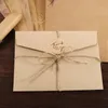 Present Wrap Love Letter Paper Invitation Kraft Craft With Rope Retro Vintage Pad Envelope Writing