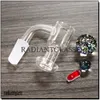 Two Style 2 Terp Slurpers 1 Capsule Bead & Beveled Edge Quartz Banger with Terp Pearl For Glass Hookahs Bongs Oil Rigs Water Pipes