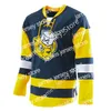 Jam 2022 NCAA Custom Michigan Wolverines College Hockey Hockey Jersey 74 Nicholas Boka 2 Luke Martin 13 Jake Slaker 33 Joseph Cecconi Mackie