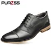 Marca de los zapatos de los hombres de la mejor calidad Oxfords de los hombres del estilo británico de los hombres de los zapatos de vestir de cuero genuino de los zapatos formales de negocios para hombres pisos más tamaño 50