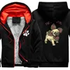 남자 후드 남자의 땀 셔츠 Demopug 개 위장 mens raglan thicken jackets keat warm 힙합 겨울 남자 힙 스터 긴