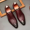 HBP Dres zapato hecho a mano hombres boda Oxford zapato negro Kaki cuero Brogue ropa breve en negocios Formal para 220723