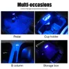 Universal Mini USB LED Car intérieur lumières auto toit plafond lampe de lecture 5V Capteur tactile attirance magnétique Style Dome Light USB rechargeable