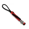 سلاسل المفاتيح عالية الجودة عتيقة Spartan Warrior Metal -keychain Lanyard المصنوعة يدويًا على قيد الحياة Paracord Rope Viking Rune Bead Key Ringskeycha