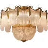 French Modern Crystal Ceiling Lights Fixture American Luxurious Ceiling Lamps European Elegant Hanging Lamps Bedroom Living Room LOFT Villa Home Indoor Lighting