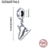 925 Sterling Silver Ciondola Charm Scarpe da skate Perline da calcio Perline Pandora Charms Bracciale Accessori per gioielli fai da te