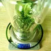 18 inch Green/Blue Unique Design Glass Water Bong Hookahs with Multihole Filters Smoking Pipes with Female 18mm Joint