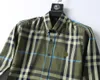 Upscale Shirts clothes s top cotton poplin fabric classic British Plaid long sleeve men's shirt plus fat coat bottom M-4XL337Q