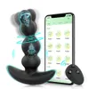360 회전 항문 플러그 진동기 전립선 마사지 남성용 섹시한 장난감 블루투스 앱 원격 제어 딜도 진동기 미용 품목