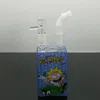 Glasrör oljebrännare bong hopah färg fyrkantig tryck glas cigarett set glas vatten flaska