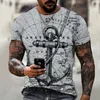 Zomer korte mouwen casual losse t -shirt oversized mannen t -shirt mozaïek print mode t shirt mannen tops T -stukken voor mannelijke kleding 220607