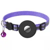 Airtag Cat Collar Bell Pet Neck Belt Holder Fibbia di sicurezza riflettente Compatibile con Apple per cani di piccola taglia Kitten Anti-Lost Regolabile