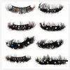 Sahte Kirpikler Doğal/Uzun Glitter ShimmeryButterfly Trending 25mm El Yapımı Tam Şerit Sahte Vizon Kirpikler Ile Kelebekler