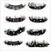 False Eyelashes Natural/Long Glitter ShimmeryButterfly Trending 25mm Hand Made Full Strip Faux Mink Lashes With Butterflies