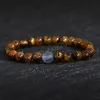 Bracelets en pierre naturelle œil de tigre pour hommes et femmes, perles rondes de 8mm, extensibles, bijoux de Yoga, cadeaux