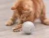 كرة كهربائية لعبة USB التفاعلية USB الشحن تلقائيا Rolling Cat لعب لعبة إغاظة كرة LED Luminous Cat Toy 220423