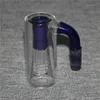 Attrape-cendres en verre bleu clair de 14 mm pour bang narguilés Percolateur d'attrape-cendres en verre épais