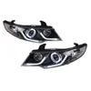 Kia Forteの2 PCSオートカーヘッドパーツ2009-2013 LEDランプヘッドライト交換DRLデュアルビームレンズヘッドライト