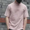 Camisetas masculinas de ver￣o novo estilo pesado 100% algod￣o solto camisetas ombros ca￭dos