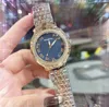 Hochwertiges Top -Model Quarz Uhren 37mm Casual Römische Diamanten Ring Frauen Roségold Edelstahl Premium Populärer Noble und elegante Armbanduhr Geburtstagsgeschenke