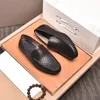 Brand Name Mens Loafers Summer Breathe Casual Driving Shoes Wedding Dress Italy Leather Party Footwear Black Size 38-45