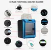 Printers MakerPi 3D -printer Grote afdrukmachine Maat 200 300 mm Laser gravure Desktop Education Print Touch Screenprinters