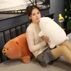 28cmのぬいぐるみのおもちゃのクマの柔らかい人形の女の子が眠っている長い枕を抱きしめる