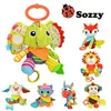 1 stcs Sozzy multifunctionele babyspeelgoed Ratels Mobiles Soft Cotton Infant PRAM STROLLER CAR BED RATTLES Hangend Animal Plush Toys 220531