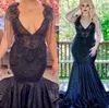 2022 Plus Size Arabic Aso Ebi Black Mermaid Luxurious Prom Dresses Pärled Crystals Evening Formal Party Second Reception Birthday Engagement Gowns Dress ZJ553