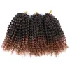 8 pouces Marlybob tressage cheveux crochet tresses Afro crépus bouclés Crochet Passion torsion organique Tress Extensions de cheveux LS05