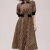 Abiti da designer m11030-womens abiti casual a maniche corta di alta qualità abito filo in cotone digitale
