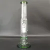 11インチの水の大きい重い二重木Perc Glass Bong Tabaccoの喫煙水のパイプバブラースモークパイプボトルDABリグ