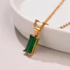 Colliers pendants Charme de zircone cubique de luxe pour femmes Tone dor￩ en acier inoxydable CL Col de bijoux de collier