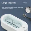 Ultrasonic Cleaner Machines Home Kitchen Dormitory Jewelry Toys Automatic Watch Multifunctional Glasses Cleaner with USB Charging Contact Lens Case Free