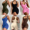 Combinaisons Sexy pour femmes 022, barboteuse tricotée côtelée, taille haute, serré, sport, Yoga, pantalon une pièce, body