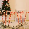 Christmas Light Pathway Candy Cane Walkway Light Usb Powered Street Lamp Outdoor Garden Yard Anni Decorazione Lampada 201203