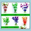 Plantas de aqu￡rio artificial Plantas de ￡gua de ￡gua de f￣s de peixes em casa Decora￧￵es de tanques v￡rios estilos para entrega de gota A10 2021 Aqu￡rios P