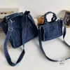Высочайные качественные сумки женские джинсовые синие на плечо Сумки через плечо Классические дизайнеры TOTES HOLSVAS MESSUNGER Сумка сумка