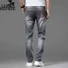 Jeans masculino designer de luxo leve high-end fino reto casual calças compridas moda marca bordado vdtf