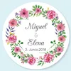100pcs CustomizedPersonalized custom Candy Stickers Wedding engagement anniversary Party Favors Labels D220618