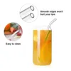 Pailles en verre à haute teneur en borosilicate 8 mm Paille à boire réutilisable écologique pour smoothies Cocktails Accessoires de bar Pailles Café sxjun6